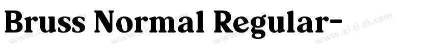 Bruss Normal Regular字体转换